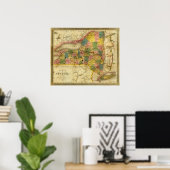 Staat von New York durch DH Burr Poster (Heimbüro)