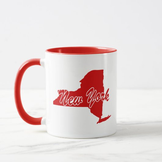 Staat von New York Form Red Tasse (Links)