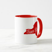 Staat von New York Form Red Tasse (VorderseiteRechts)