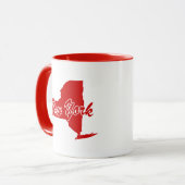 Staat von New York Form Red Tasse (Vorderseite Links)