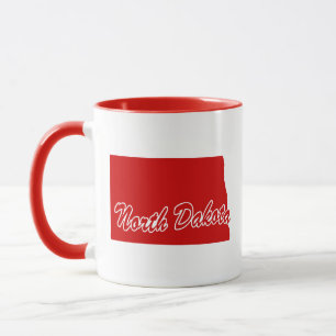 Staat von North Dakota Form Rote Tasse