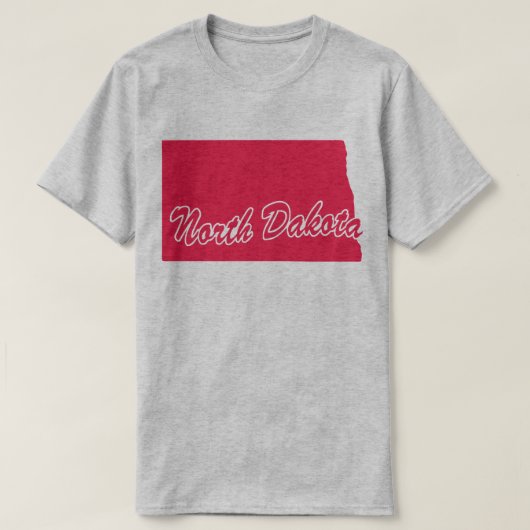 Staat von North Dakota Form T - Shirt (Design vorne)