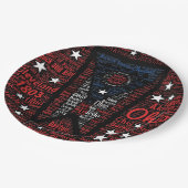 Staat von Ohio Buckeyes Paper Tellers 9" Pappteller (Schrägansicht)