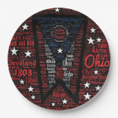 Staat von Ohio Buckeyes Paper Tellers 9" Pappteller (Vorderseite)