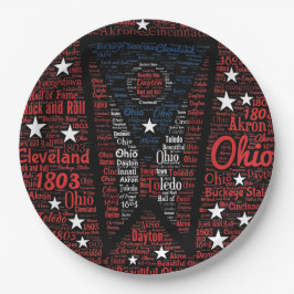 Staat von Ohio Buckeyes Paper Tellers 9" Pappteller