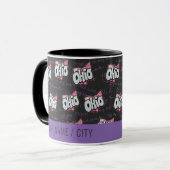 Staat von Ohio lila-rosa Tasse (Vorderseite Links)