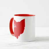 Staat von Ohio Shape Red Tasse (Vorderseite Links)