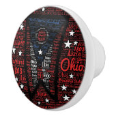 Staat von Ohio Word Art Keramik Knob Keramikknauf (Rechts)