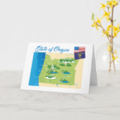 Staat von Oregon Karte (Gelbe Blume)