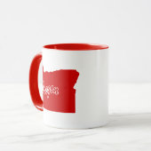 Staat von Oregon Shape Red Tasse (Vorderseite Links)