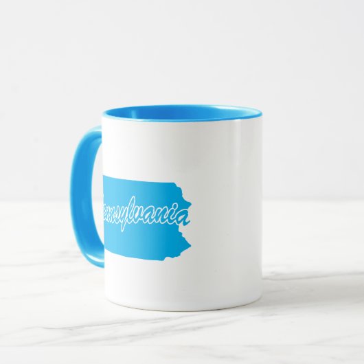 Staat von Pennsylvania Form Tasse (Vorderseite Links)