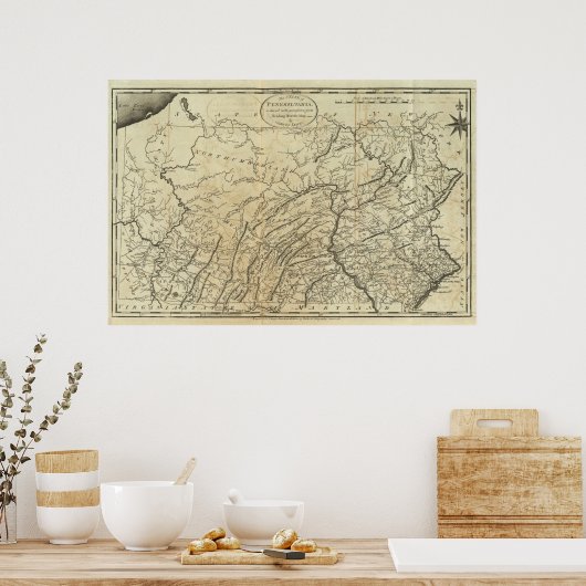 Staat von Pennsylvania Poster (Küche)