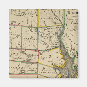 Staat von Rhode Island 3 Magnet