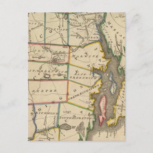 Staat von Rhode Island 3 Postkarte (Vorderseite)