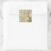 Staat von Rhode Island 3 Quadratischer Aufkleber (Tasche)