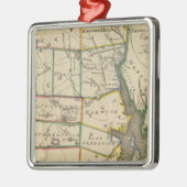 Staat von Rhode Island 3 Silbernes Ornament (Links)