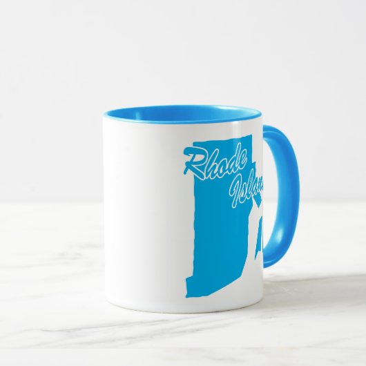 Staat von Rhode Island Form Tasse (VorderseiteRechts)