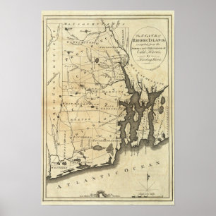 Staat von Rhode Island Poster
