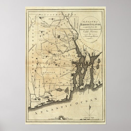 Staat von Rhode Island Poster (Vorne)