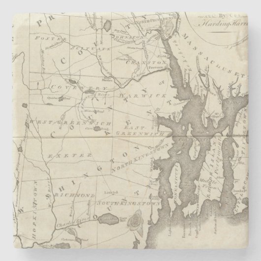 Staat von Rhode Island Steinuntersetzer (Vorderseite)
