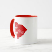 Staat von South Carolina Form Rote Tasse (Vorderseite Links)