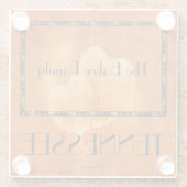 Staat von Tennessee Familienname Glass Untersetzer (Rückseite)