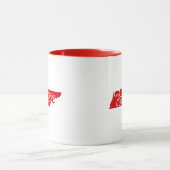 Staat von Tennessee Form Rote Tasse (Zentrum)