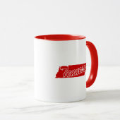 Staat von Tennessee Form Rote Tasse (VorderseiteRechts)