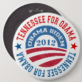 Staat von Tennessee für Obama-Obama-Biden 2012 Button (Vorne & Hinten)