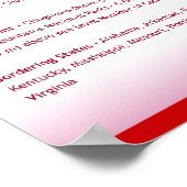 Staat von Tennessee, TN Poster (Ecke)