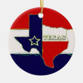 STAAT VON TEXAS KERAMIKORNAMENT (Vorne)