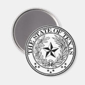 Staat von Texas Magnet White (Vorderseite/Rückseite)