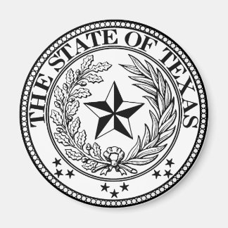 Staat von Texas Magnet White