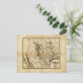 Staat von Texas Map (1846) Postkarte (Stehend Vorderseite)