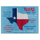 Staat von Texas Phantastisches Naturglas Schneidebrett (Vorderseite)