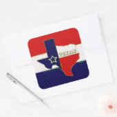 STAAT VON TEXAS QUADRATISCHER AUFKLEBER (Umschlag)