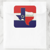 STAAT VON TEXAS QUADRATISCHER AUFKLEBER (Tasche)