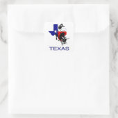 Staat von Texas Rodeo Bull Rider Quadratischer Aufkleber (Tasche)