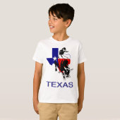 Staat von Texas-Rodeo-Stier-Reiter T-Shirt (Vorne ganz)