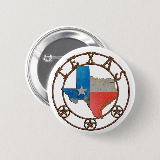 Staat von Texas-Schmiedeeisen Button (Vorne & Hinten)