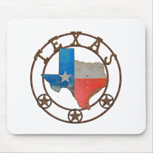 Staat von Texas-Schmiedeeisen Mousepad