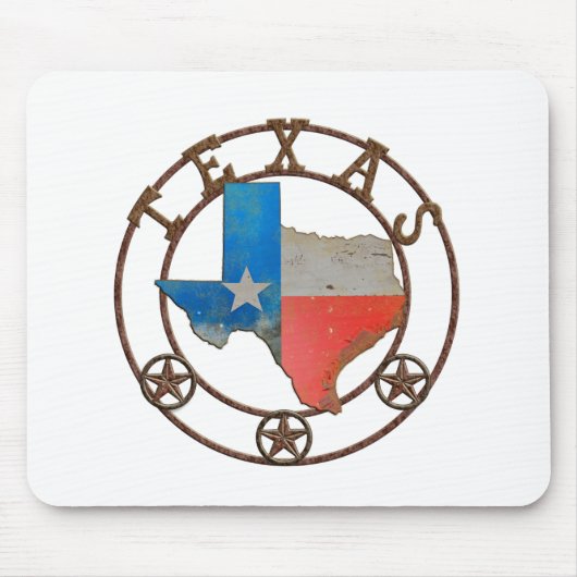 Staat von Texas-Schmiedeeisen Mousepad (Vorne)