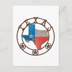Staat von Texas-Schmiedeeisen Postkarte