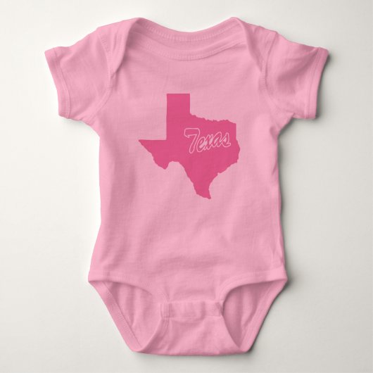 Staat von Texas Shape Baby Bodysuit Baby Strampler (Vorderseite)