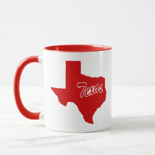 Staat von Texas Shape Red Tasse