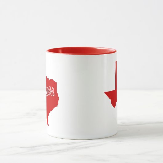 Staat von Texas Shape Red Tasse (Zentrum)