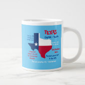 Staat von Texas Untersetzer Phantastisch Fakten Jumbo-Tasse (Rechts)
