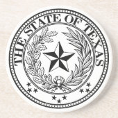 Staat von Texas-Untersetzer-Weiß Getränkeuntersetzer (Vorne)
