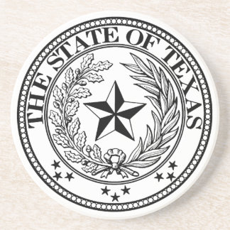 Staat von Texas-Untersetzer-Weiß Getränkeuntersetzer