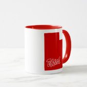 Staat von Utah Shape Red Tasse (VorderseiteRechts)